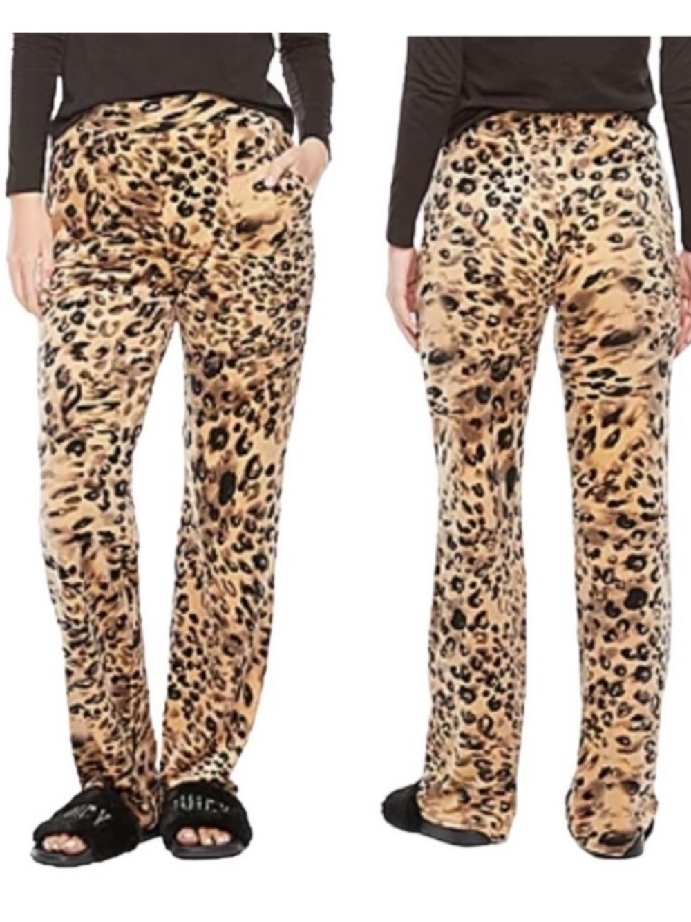 Juicy Couture Leopard Print Wide Leg Lounge Pants